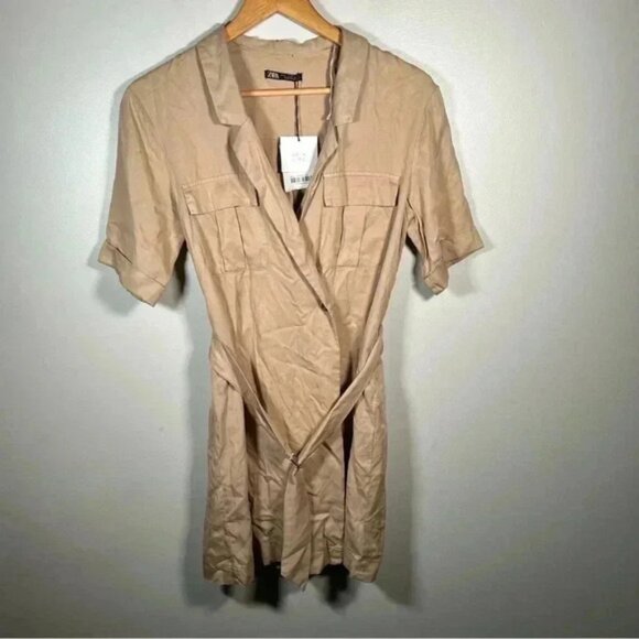 NWT ZARA DRESS WITH POCKETS XS - Picture 3 of 7